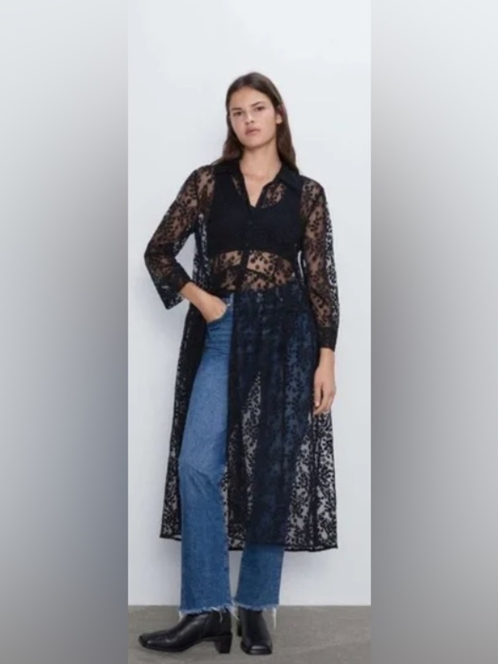Zara Sheer Shirtdress Cover All